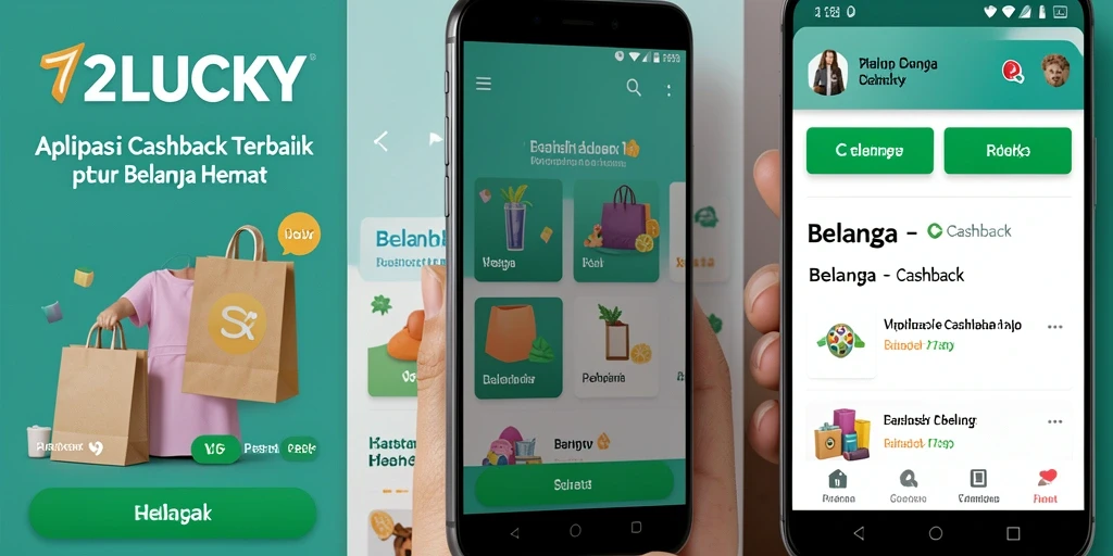 Antarmuka intuitif aplikasi 72LUCKY untuk Cashback.