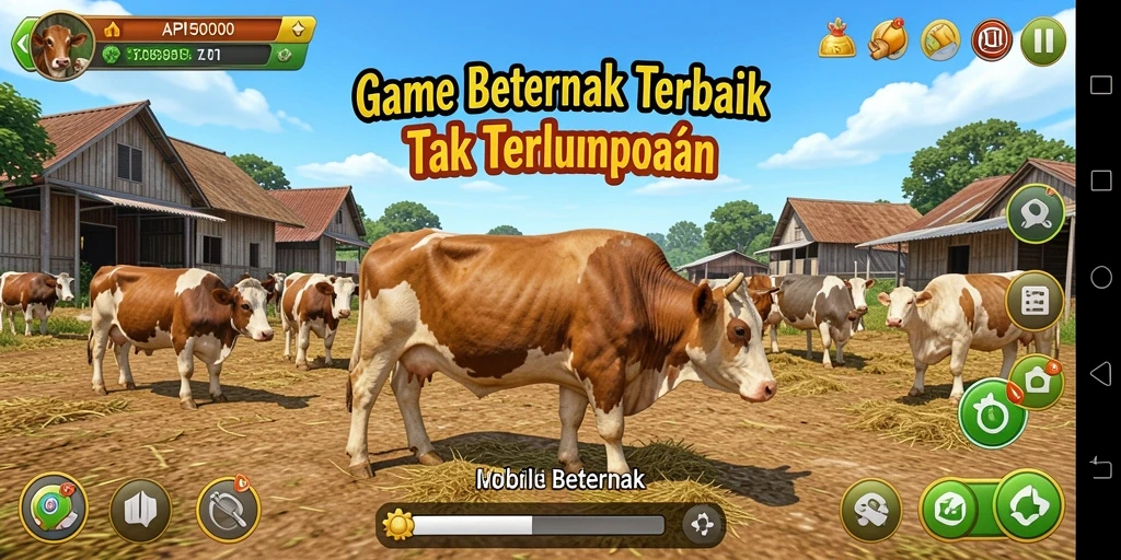 Tampilan menarik dari antarmuka beternak di API5000.