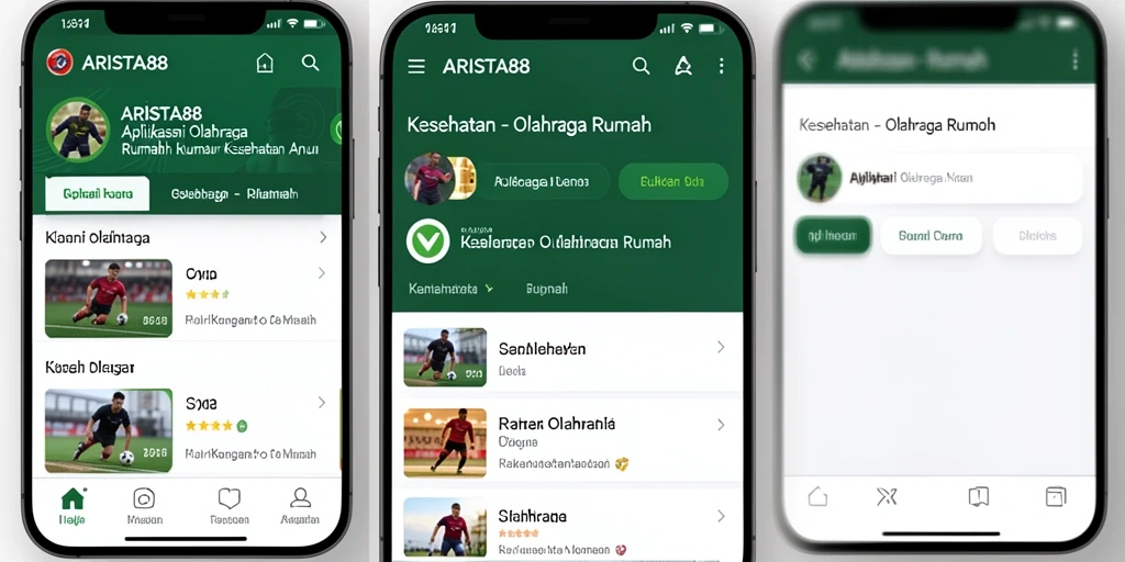 Antarmuka ARISTA88 menampilkan berbagai pilihan olahraga rumah yang menarik.