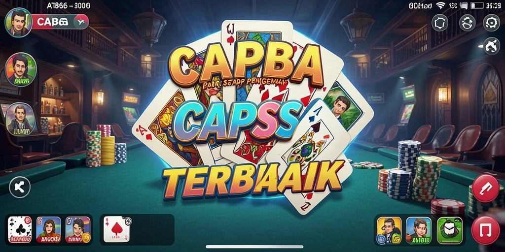 Tampilan antarmuka AT866 yang modern dan menarik saat bermain Capsa.