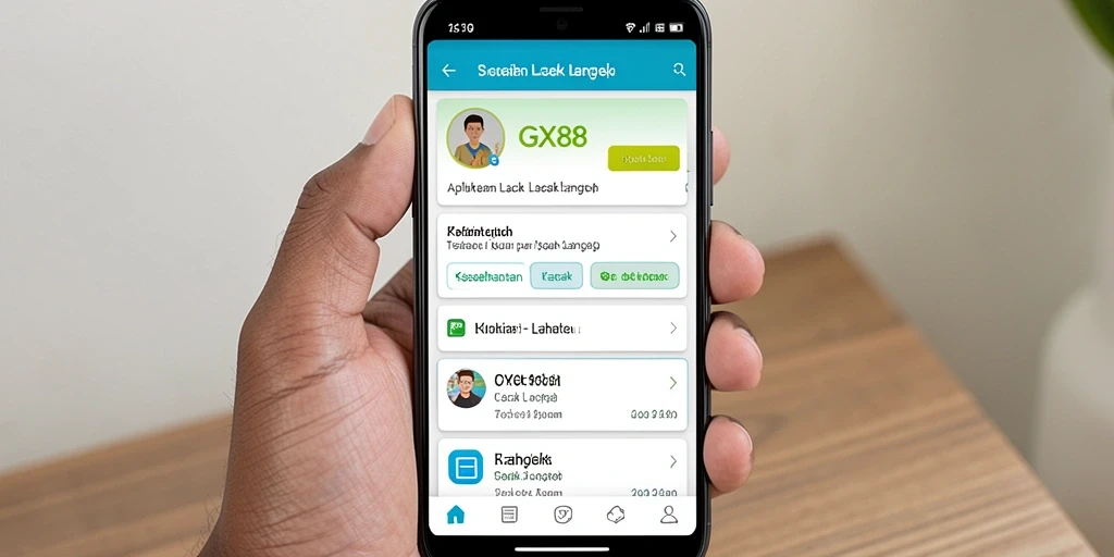 Antarmuka GX88 menunjukkan data langkah harian dengan jelas.