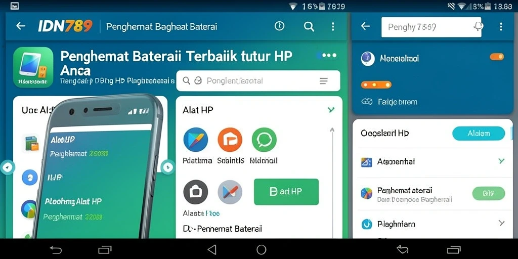 Antarmuka IDN789 yang intuitif untuk penghematan baterai.
