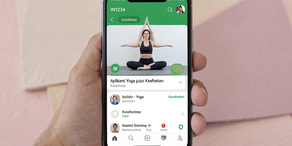 Antarmuka pengguna aplikasi Yoga IN1234 yang menarik dan informatif.