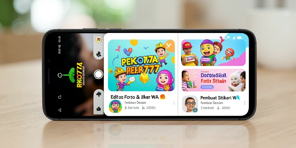 Antarmuka REKOR777 yang sederhana untuk membuat stiker WA.