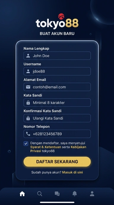 Panduan Registrasi Akun Baru Tokyo88 untuk Pengguna Android