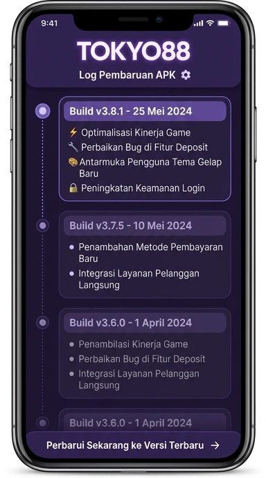 Riwayat Versi Aplikasi tokyo88 untuk Pengguna Android
